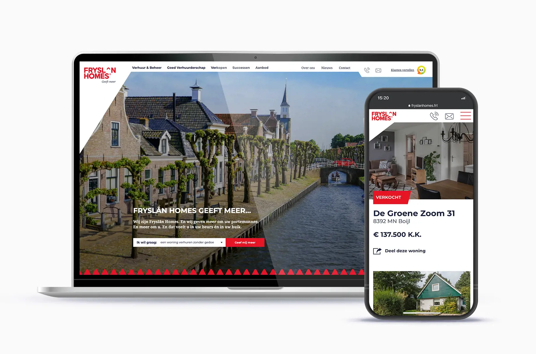 Nieuwe website Frylsan Homes